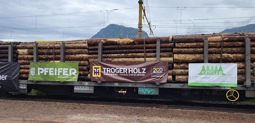 Nuovi trasporti di legname da Bolzano in Austria Rail Cargo